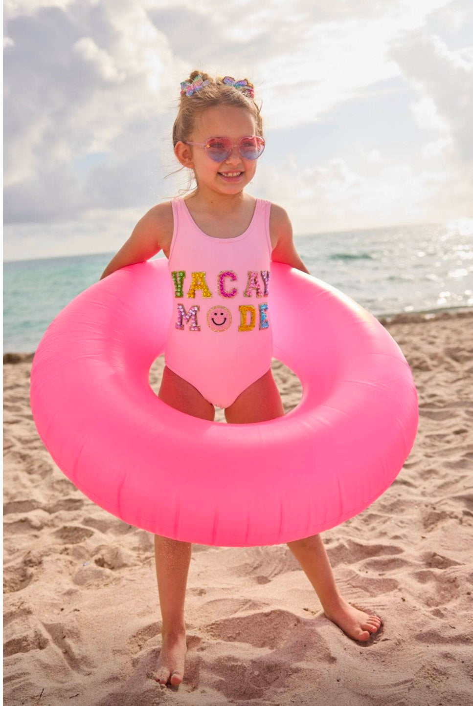 PINK CRYSTAL VACAY MODE SWIMSUIT