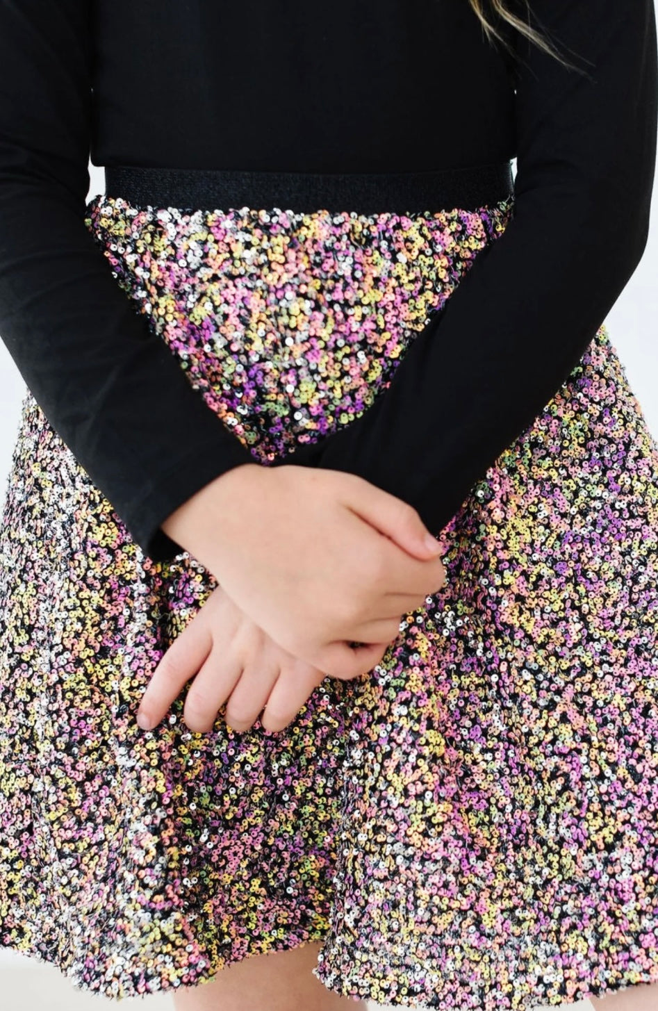 RAINBOW SEQUIN TWIRL SKIRT - Mila & Rose