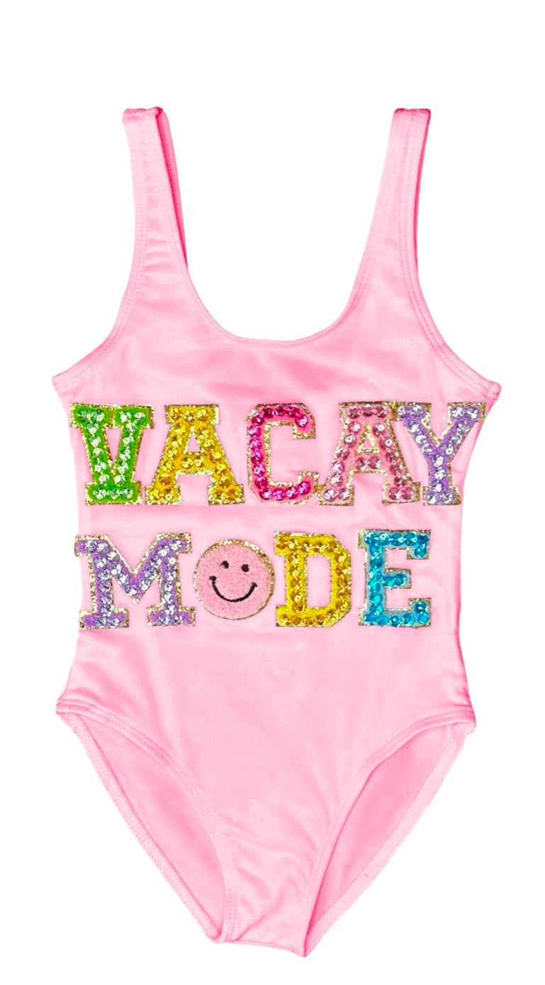 PINK CRYSTAL VACAY MODE SWIMSUIT