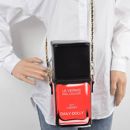 Faux Leather Nail Polish Fun Bag