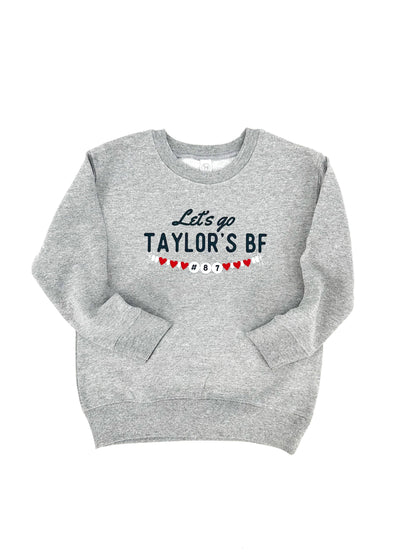 Taylor’S BF kids sweatshirt Super Bowl