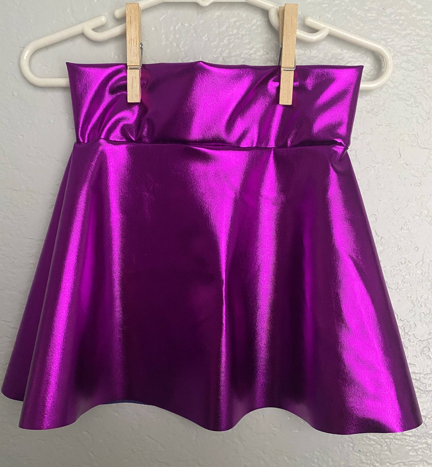 SALE Girls Shiny Metallic Twirl Skirt Purple