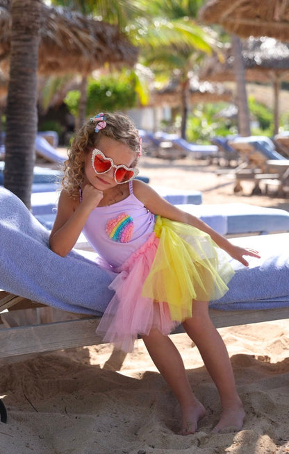 RAINBOW HEART TULLE DRESS