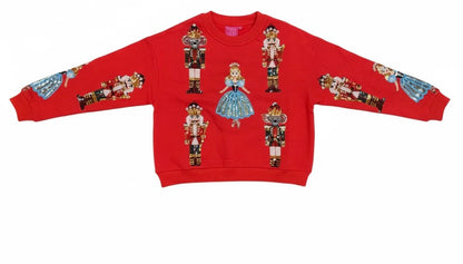 Queen of Sparkles Kids Red Nutcracker Ballet Sweatshirt