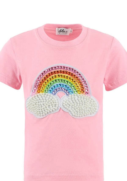 PINK RAINBOW PEARL PATCH T-SHIRT