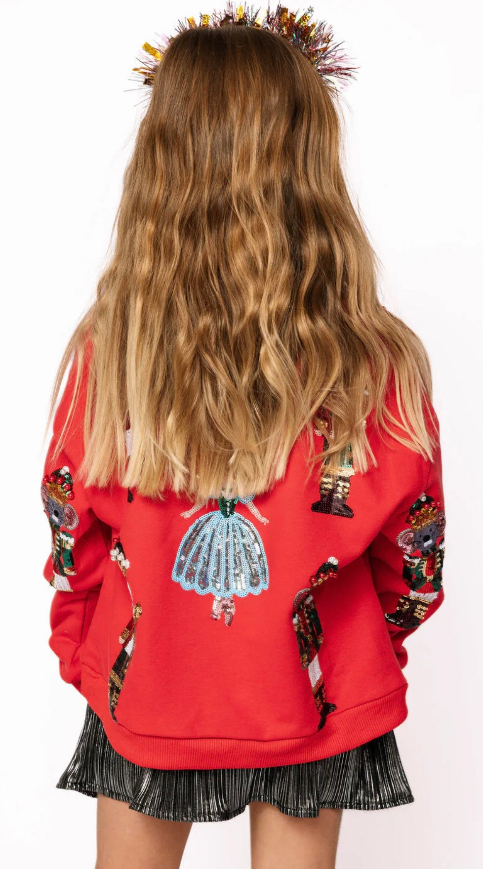 Queen of Sparkles Kids Red Nutcracker Ballet Sweatshirt