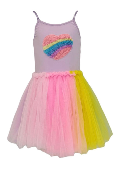 RAINBOW HEART TULLE DRESS