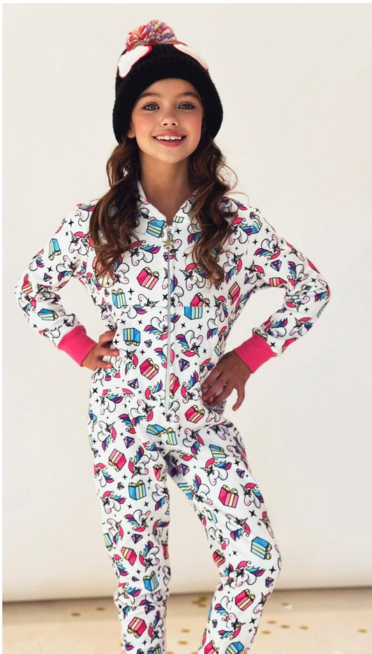 Sale-WOMEN'S UNICORN CHRISTMAS ONESIE