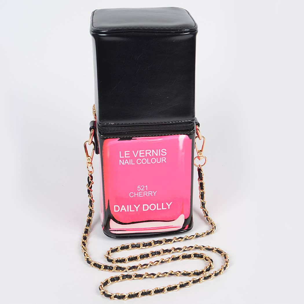 Faux Leather Nail Polish Fun Bag