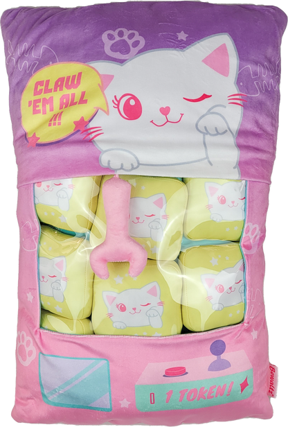 SALE! Brain Game Mini Plushie Claw Machine - Winky Eye Kitty